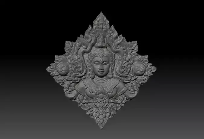 Thai Ornament Decor Bas Relied 01 - 231005 3D print model