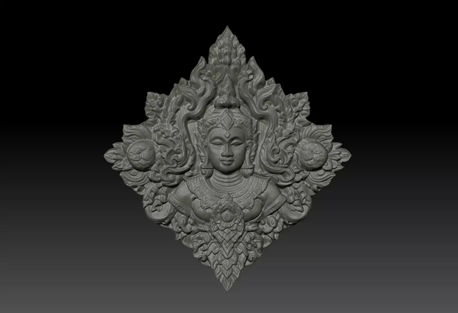 Thai Ornament Decor Bas Relied 01 - 231005 3D print model_0