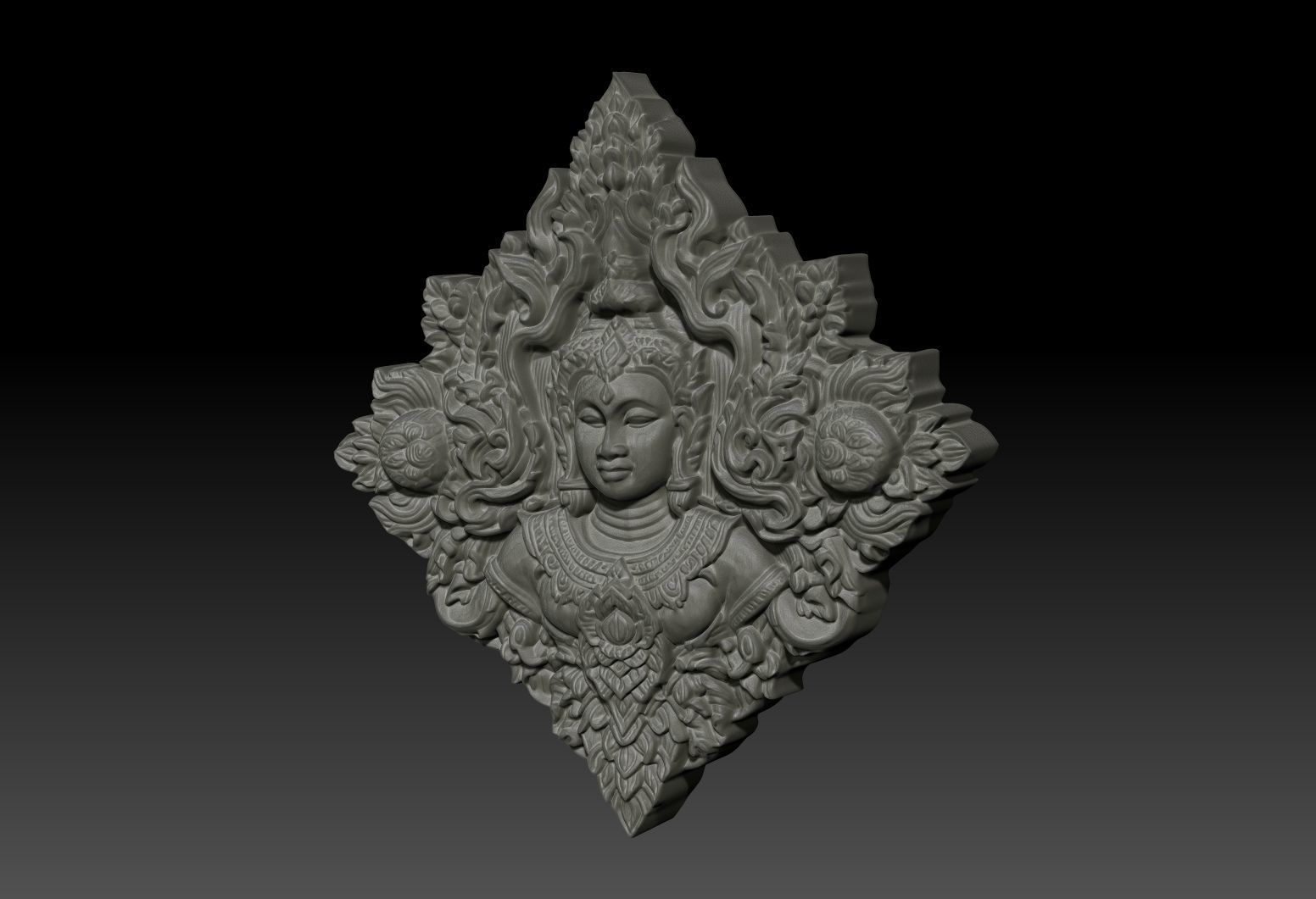 Thai Ornament Decor Bas Relied 01 - 231005 3D print model_2