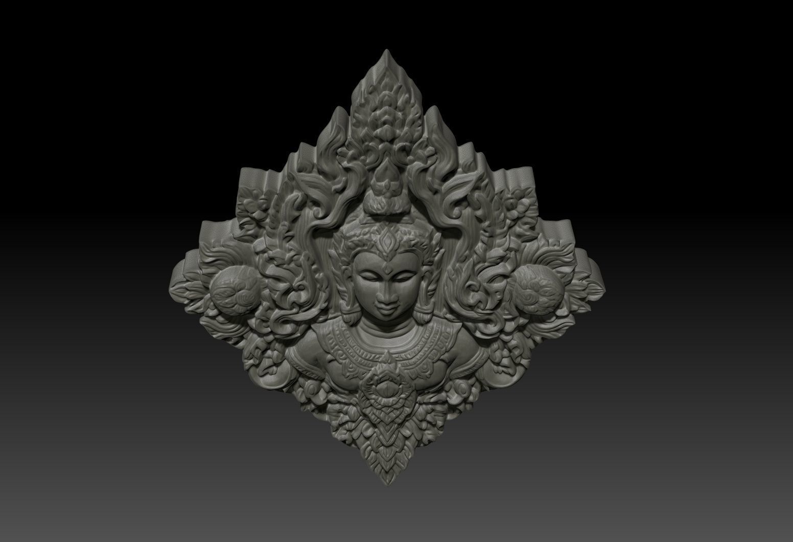 Thai Ornament Decor Bas Relied 01 - 231005 3D print model_4
