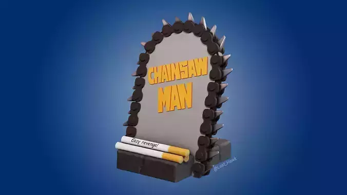 Chainsaw man phone stand