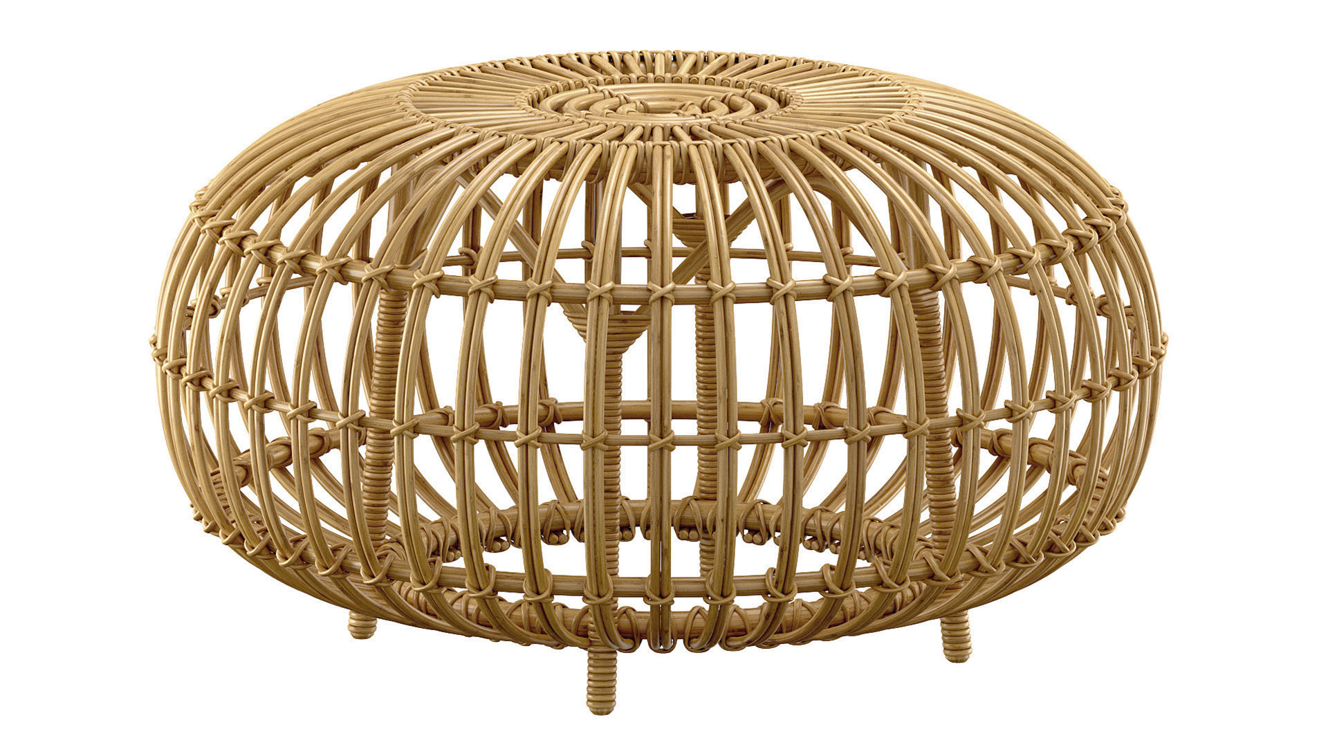 Pouf en rotin OTTOMAN de Sika Design 3D model_5