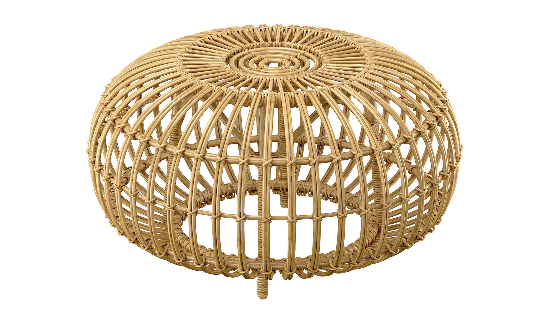 Pouf en rotin OTTOMAN de Sika Design 3D model_4