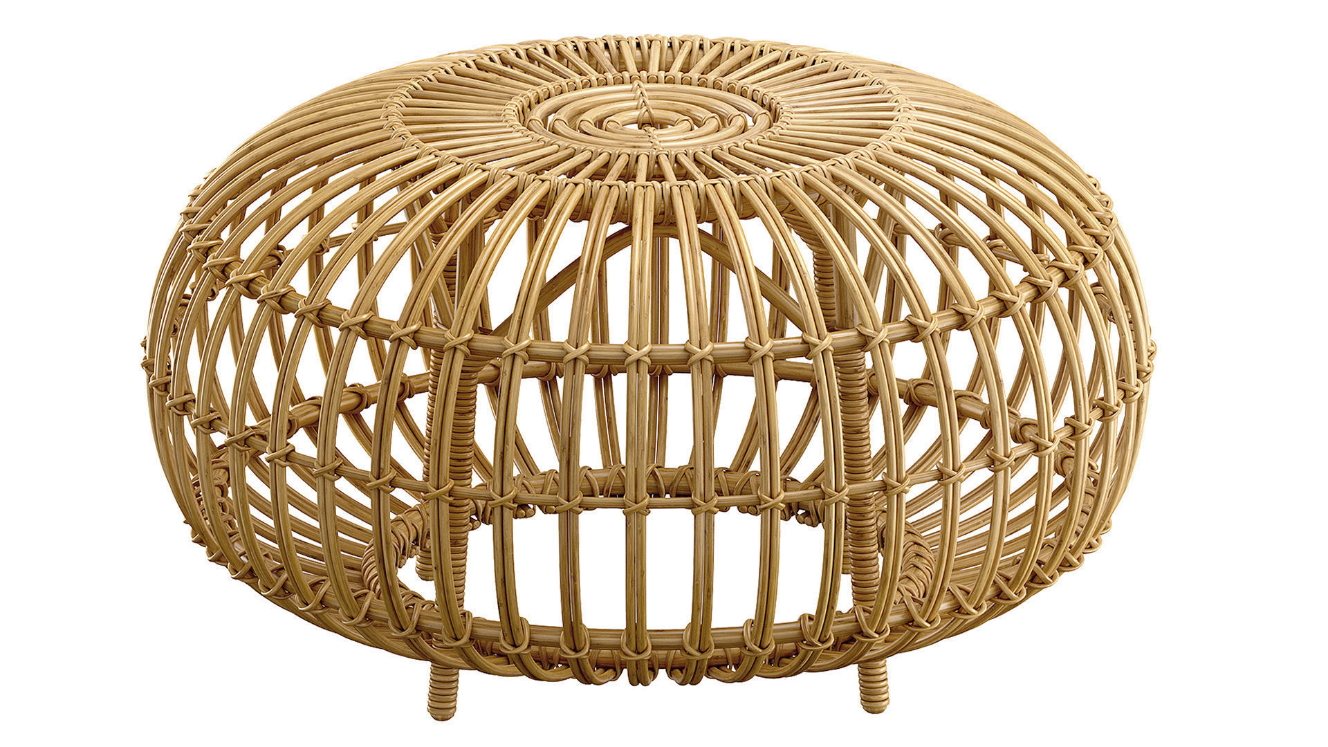 Pouf en rotin OTTOMAN de Sika Design 3D model_1