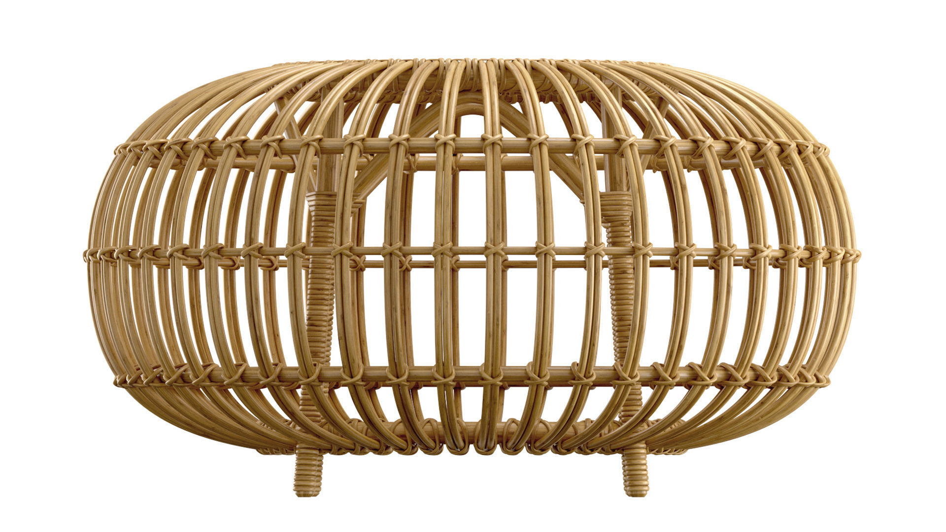 Pouf en rotin OTTOMAN de Sika Design 3D model_8