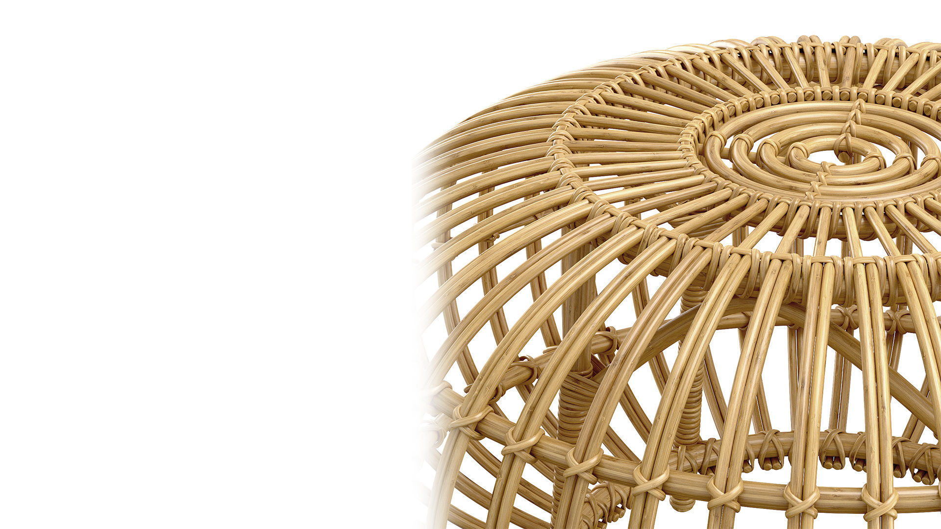 Pouf en rotin OTTOMAN de Sika Design 3D model_7