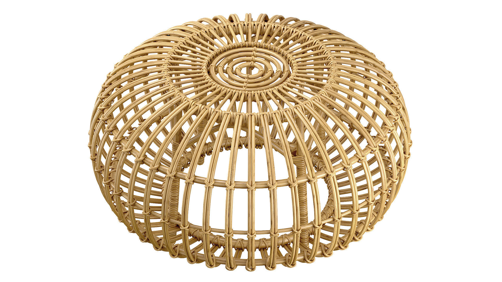 Pouf en rotin OTTOMAN de Sika Design 3D model_3