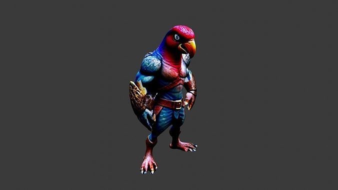 Birdman Low-poly 3D model