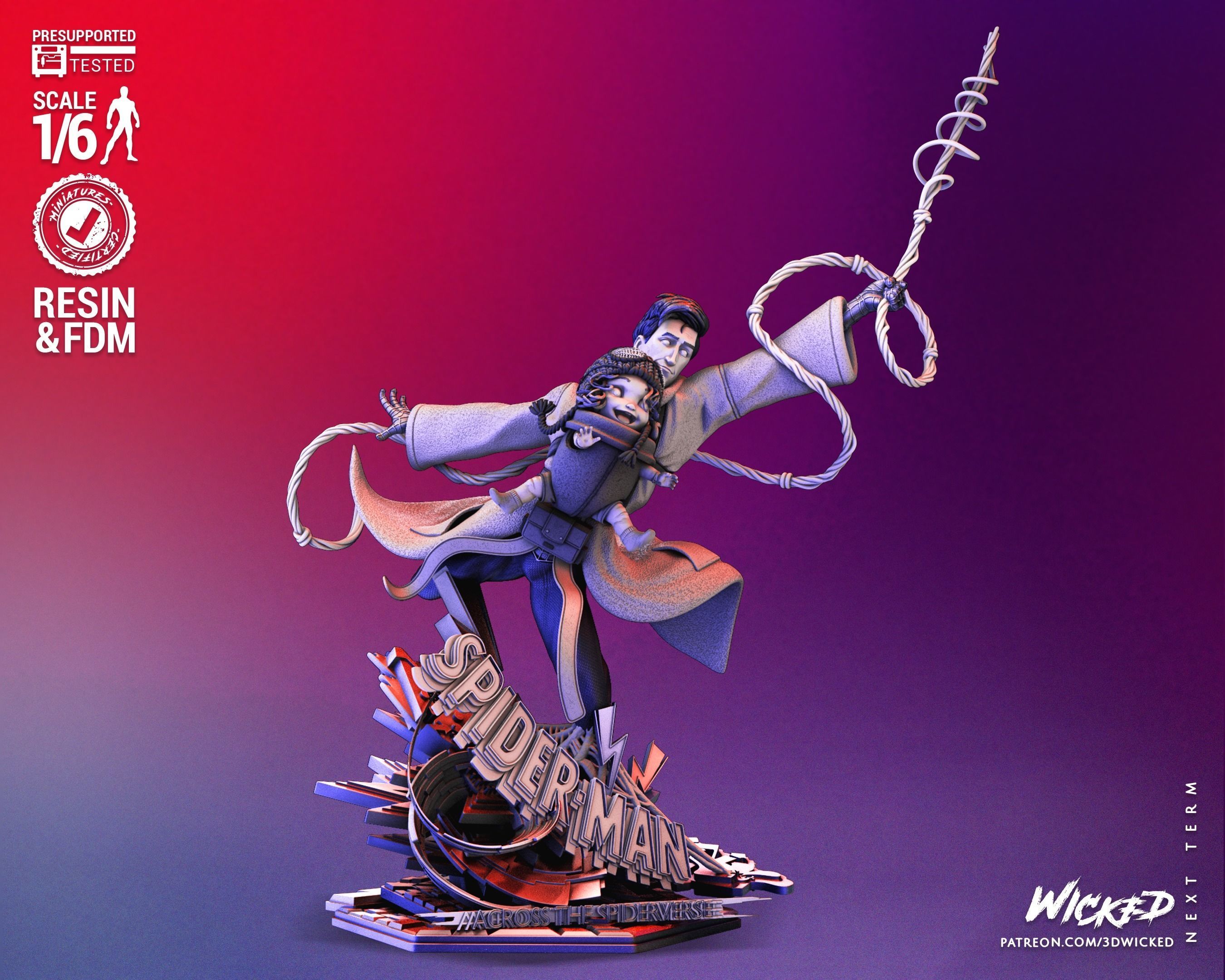 Peter B Parker and Mayday Sculpture Tested for 3D printing 3D print model_1