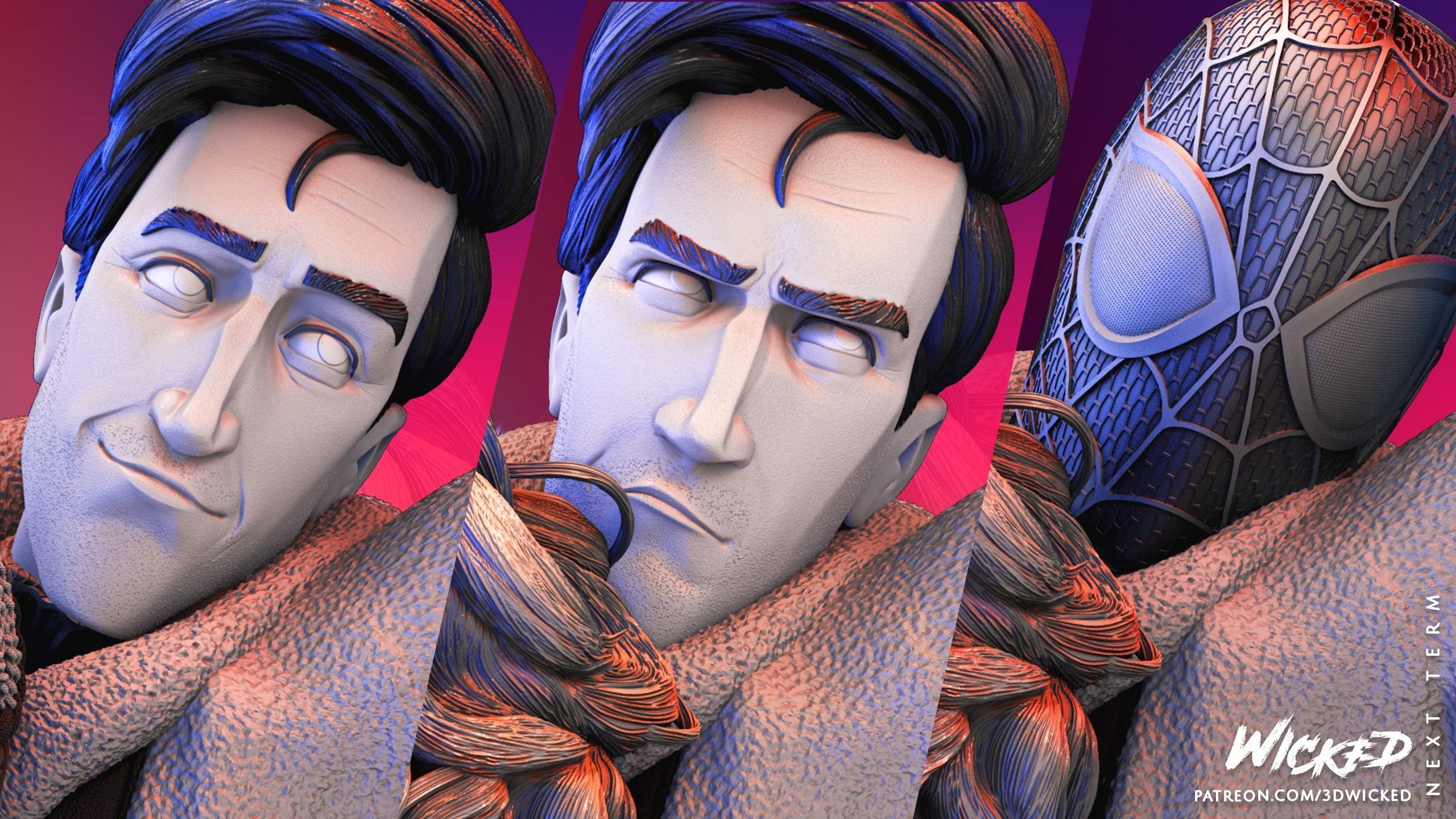 Peter B Parker and Mayday Sculpture Tested for 3D printing 3D print model_14