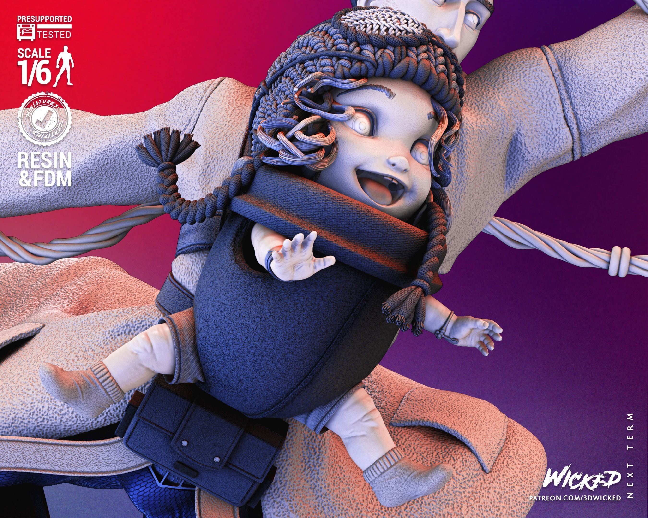 Peter B Parker and Mayday Sculpture Tested for 3D printing 3D print model_60