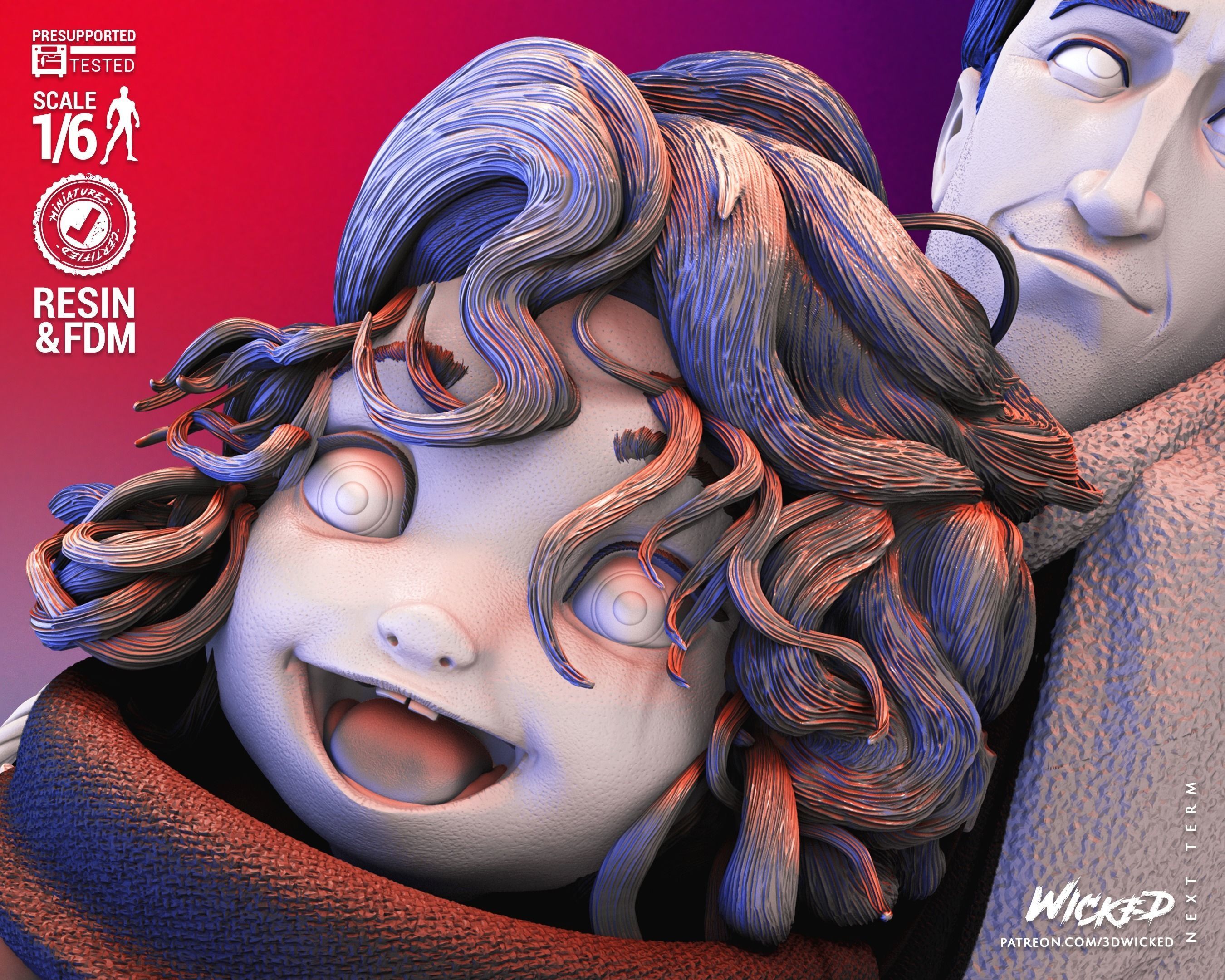 Peter B Parker and Mayday Sculpture Tested for 3D printing 3D print model_30