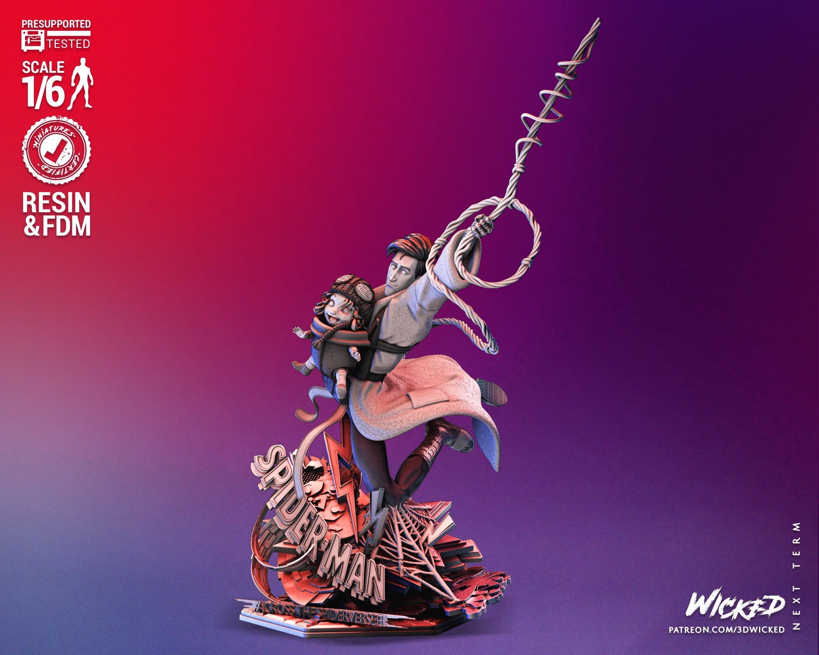 Peter B Parker and Mayday Sculpture Tested for 3D printing 3D print model_16