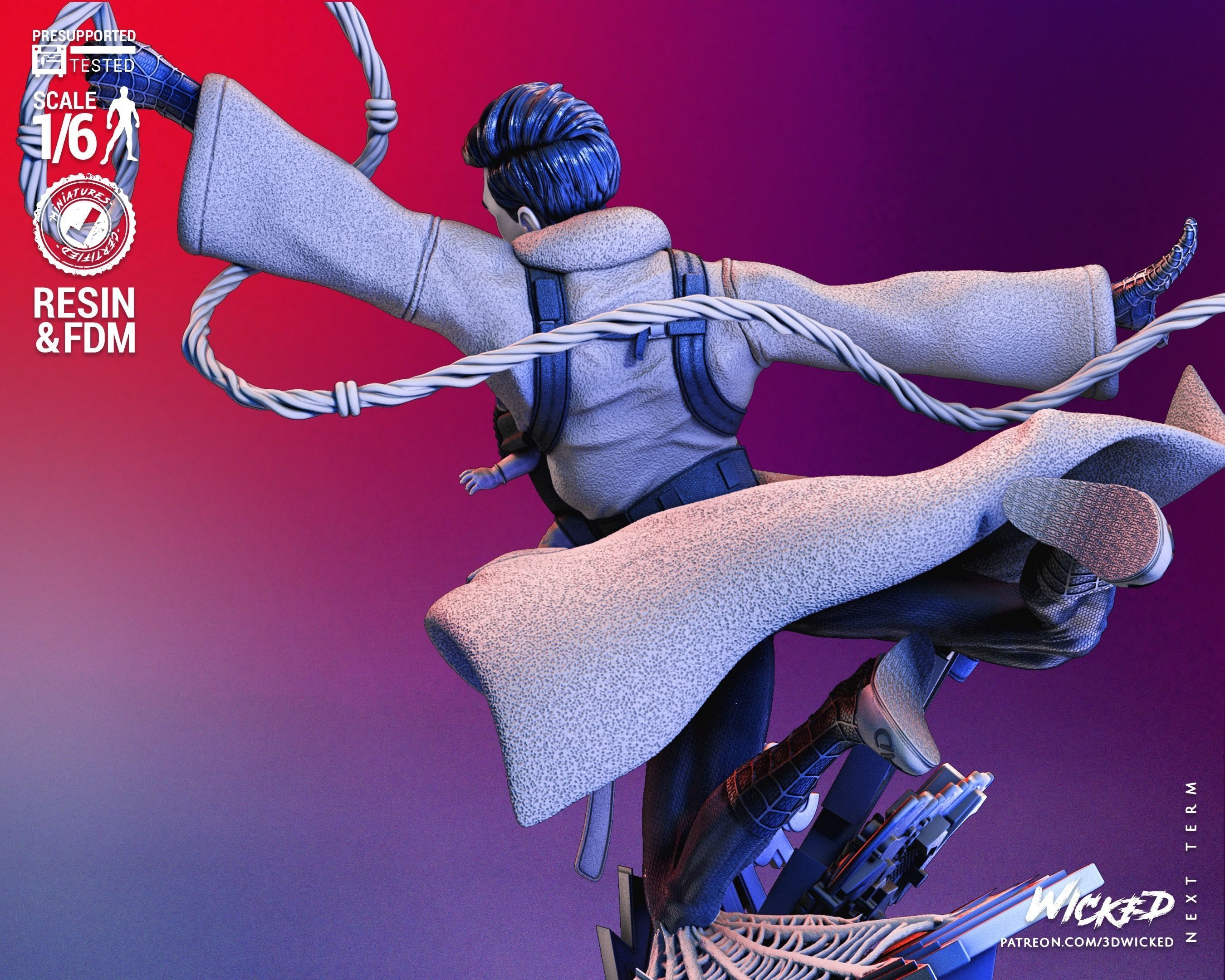 Peter B Parker and Mayday Sculpture Tested for 3D printing 3D print model_27