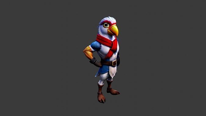 Birdman Low-poly 3D model
