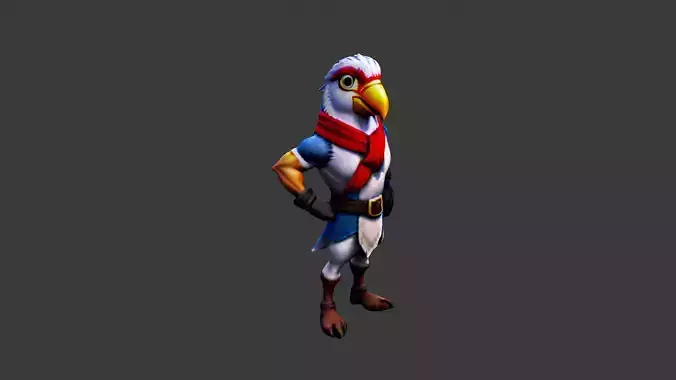 Birdman Low-poly 3D model
