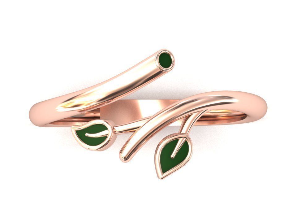 LeafRing 3D print model_9