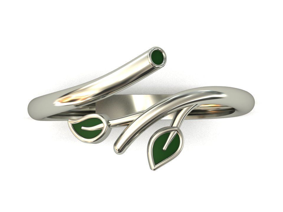 LeafRing 3D print model_8