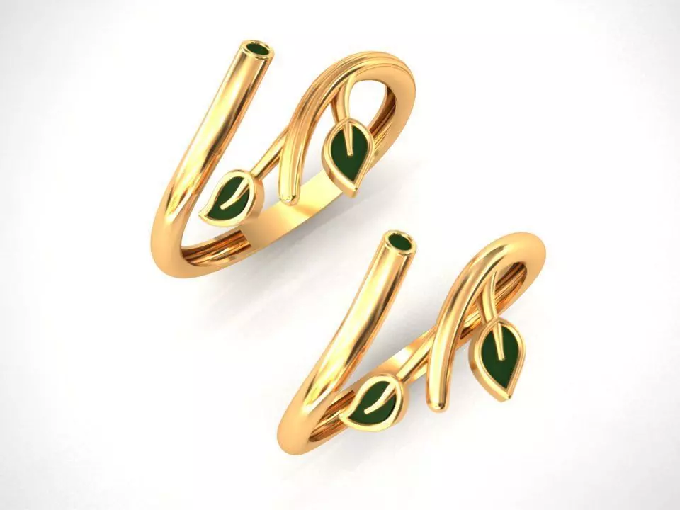 LeafRing 3D print model_0