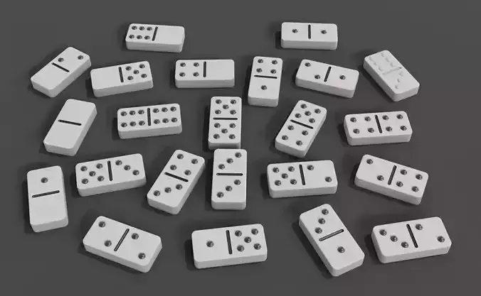DOMINO ALTO RELIEVE Y BAJO RELIEVE - BRAILLE 3D print model