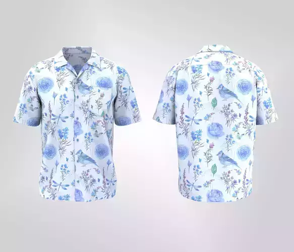 Men Floral Printed Apparel Shirt