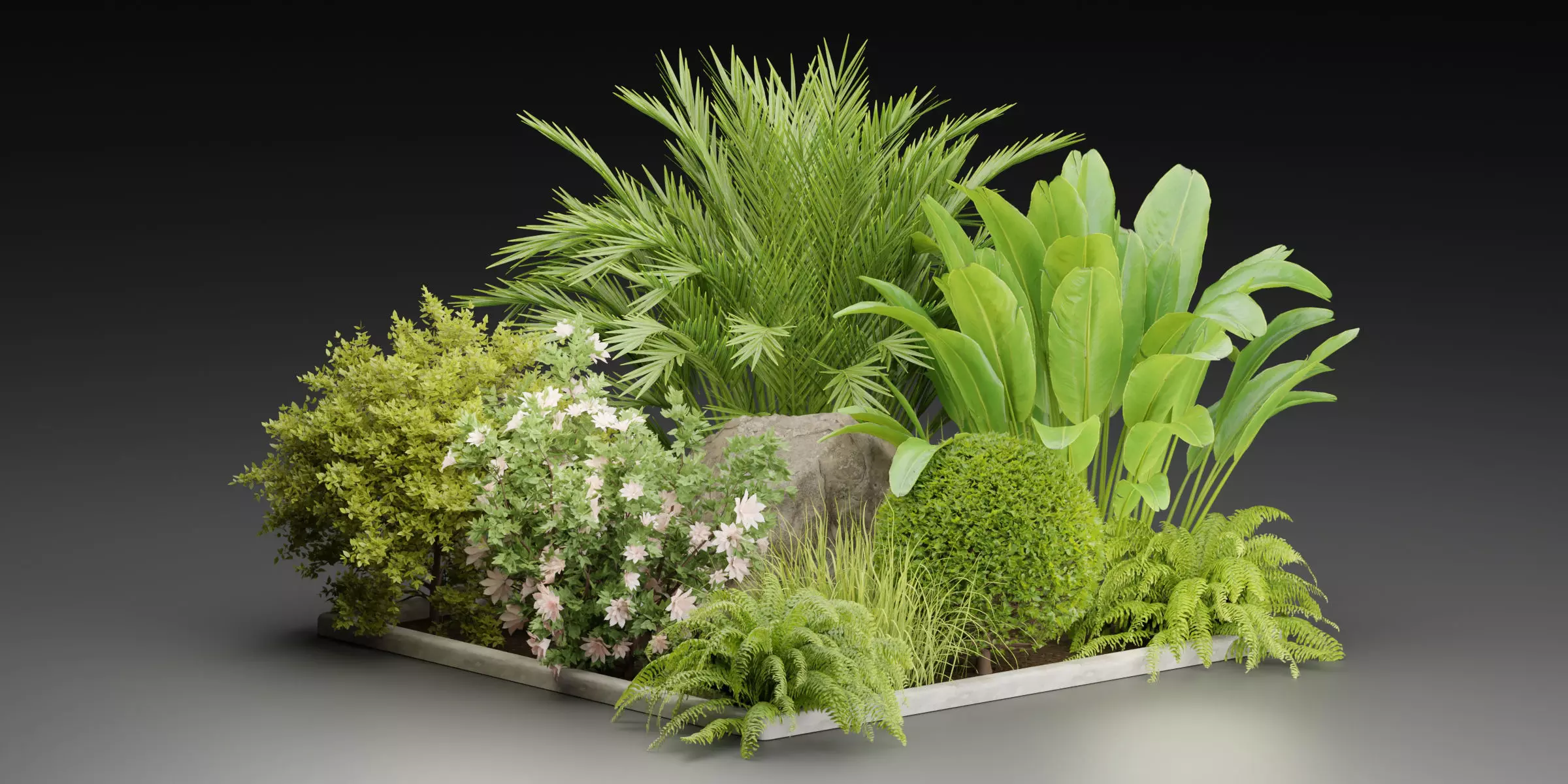 outdoor garden plants collection vol 97-Blender 3D model