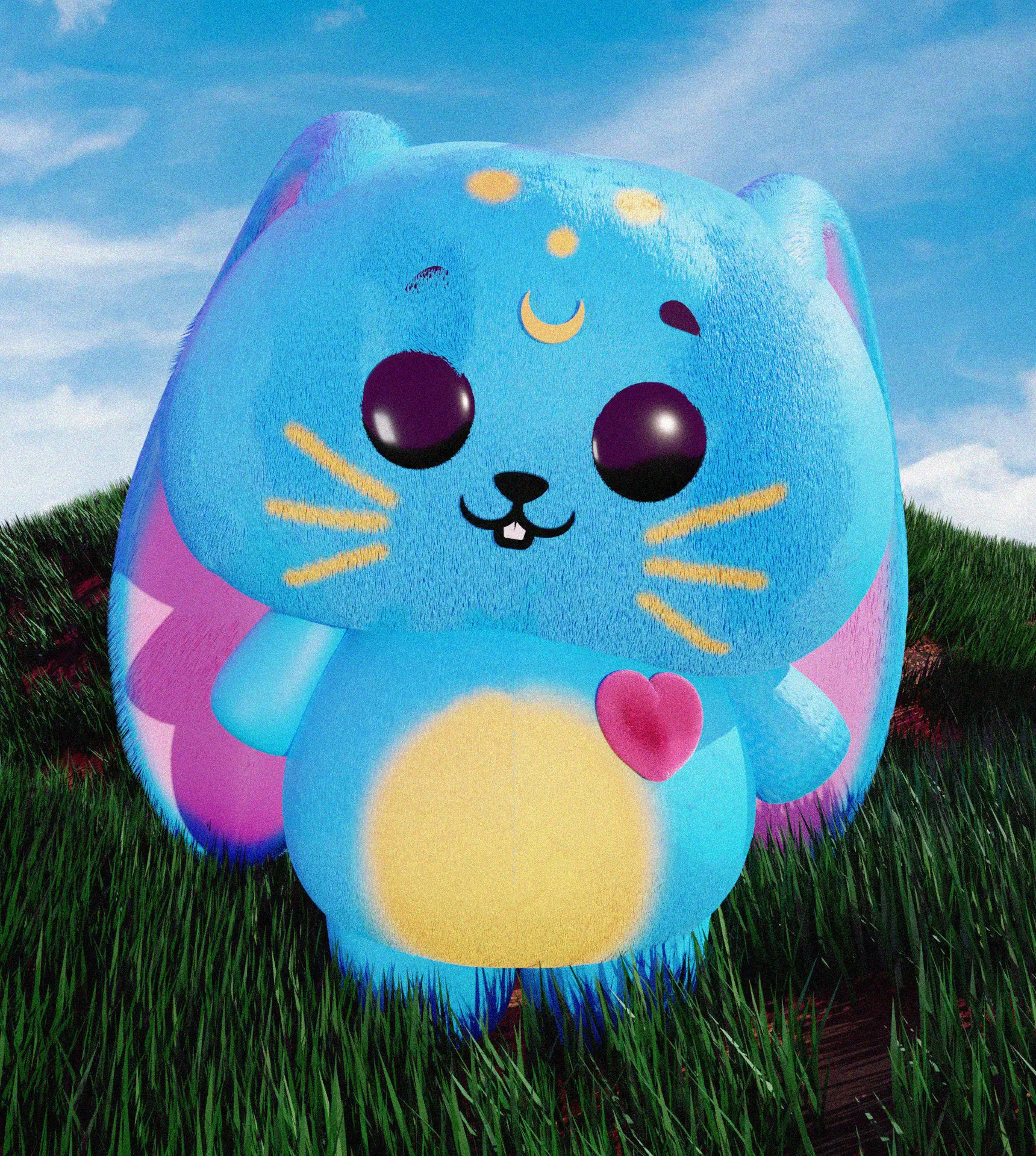 Little cute rabbit 3D model_0