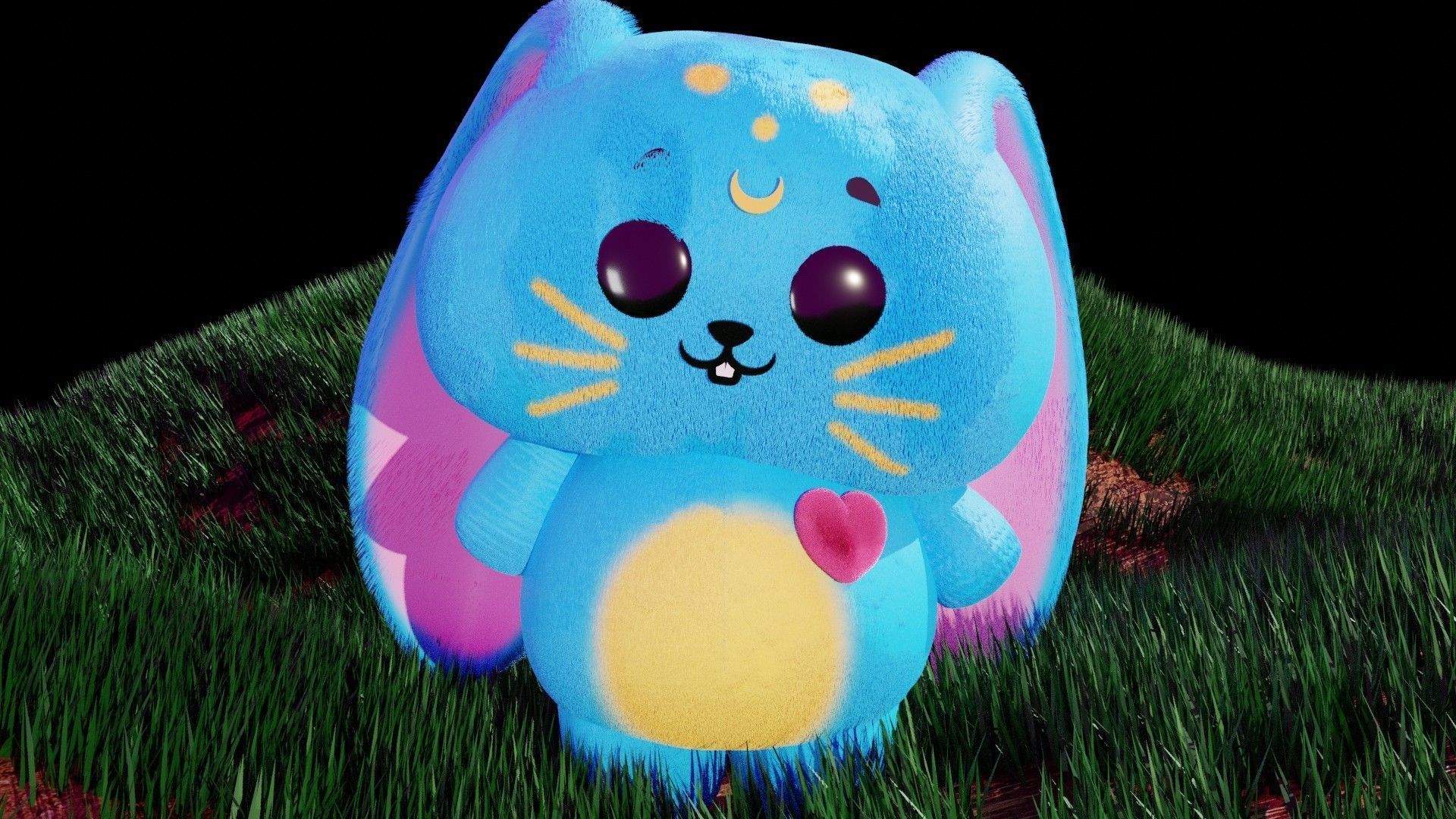 Little cute rabbit 3D model_1
