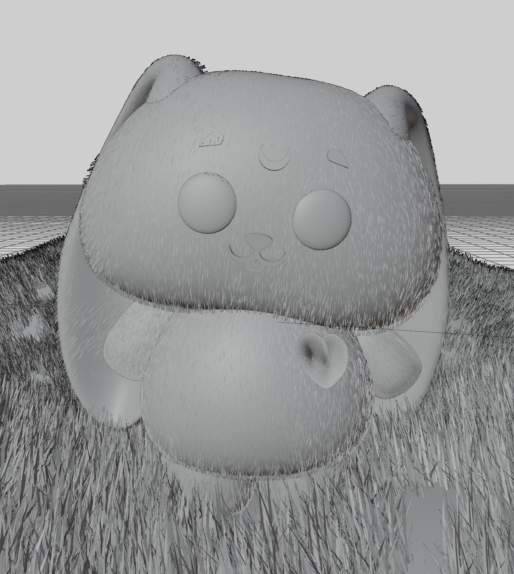 Little cute rabbit 3D model_2