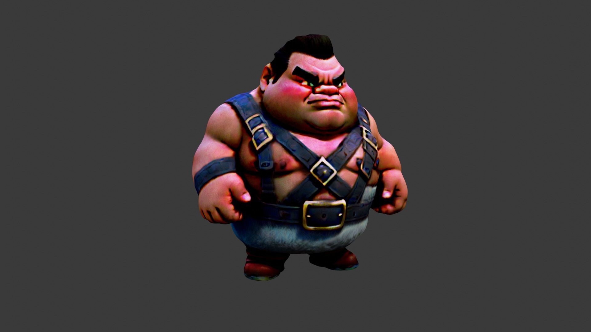 Boy Cartoon Japanese Low-poly 3D model_4