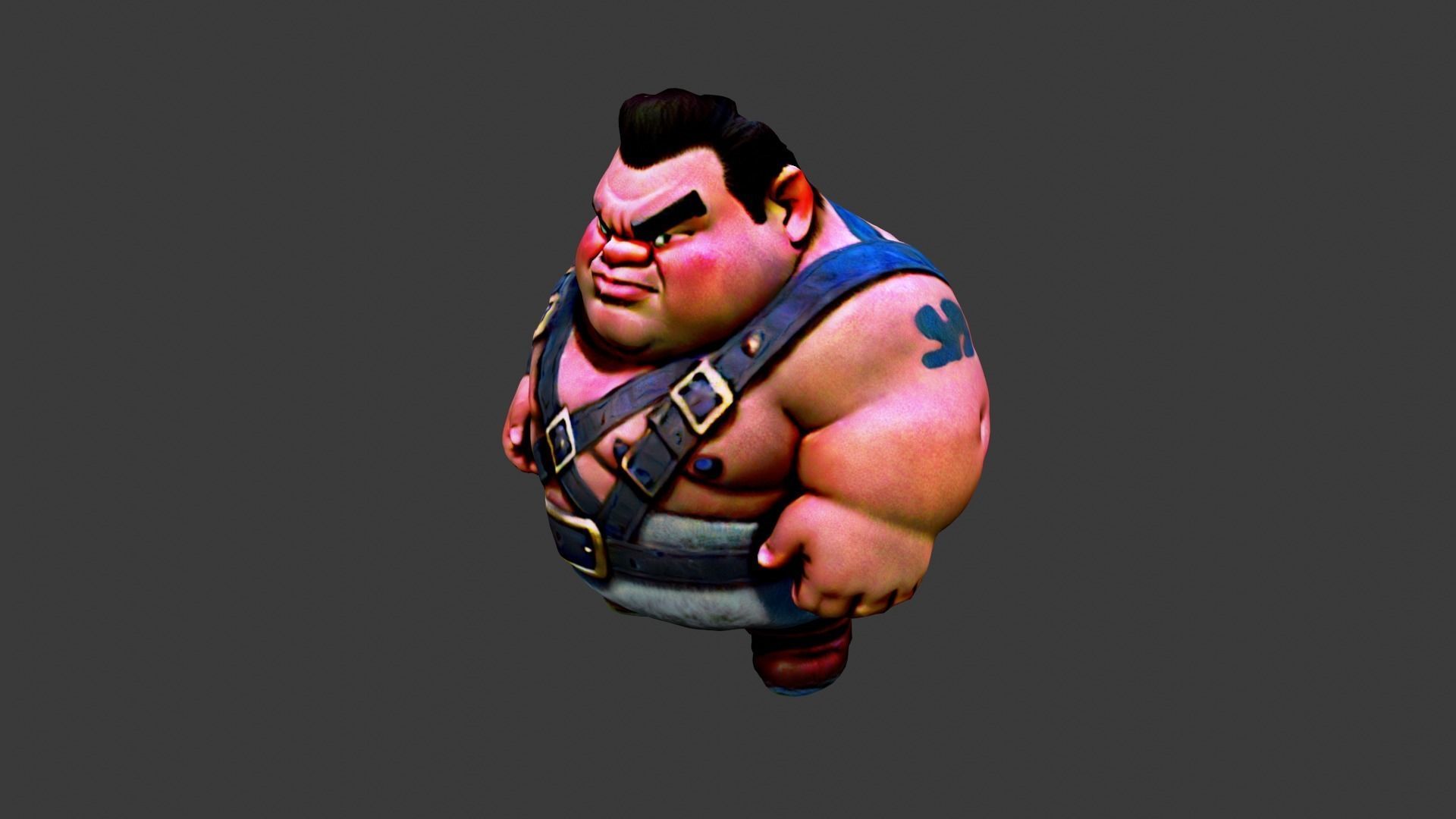 Boy Cartoon Japanese Low-poly 3D model_2