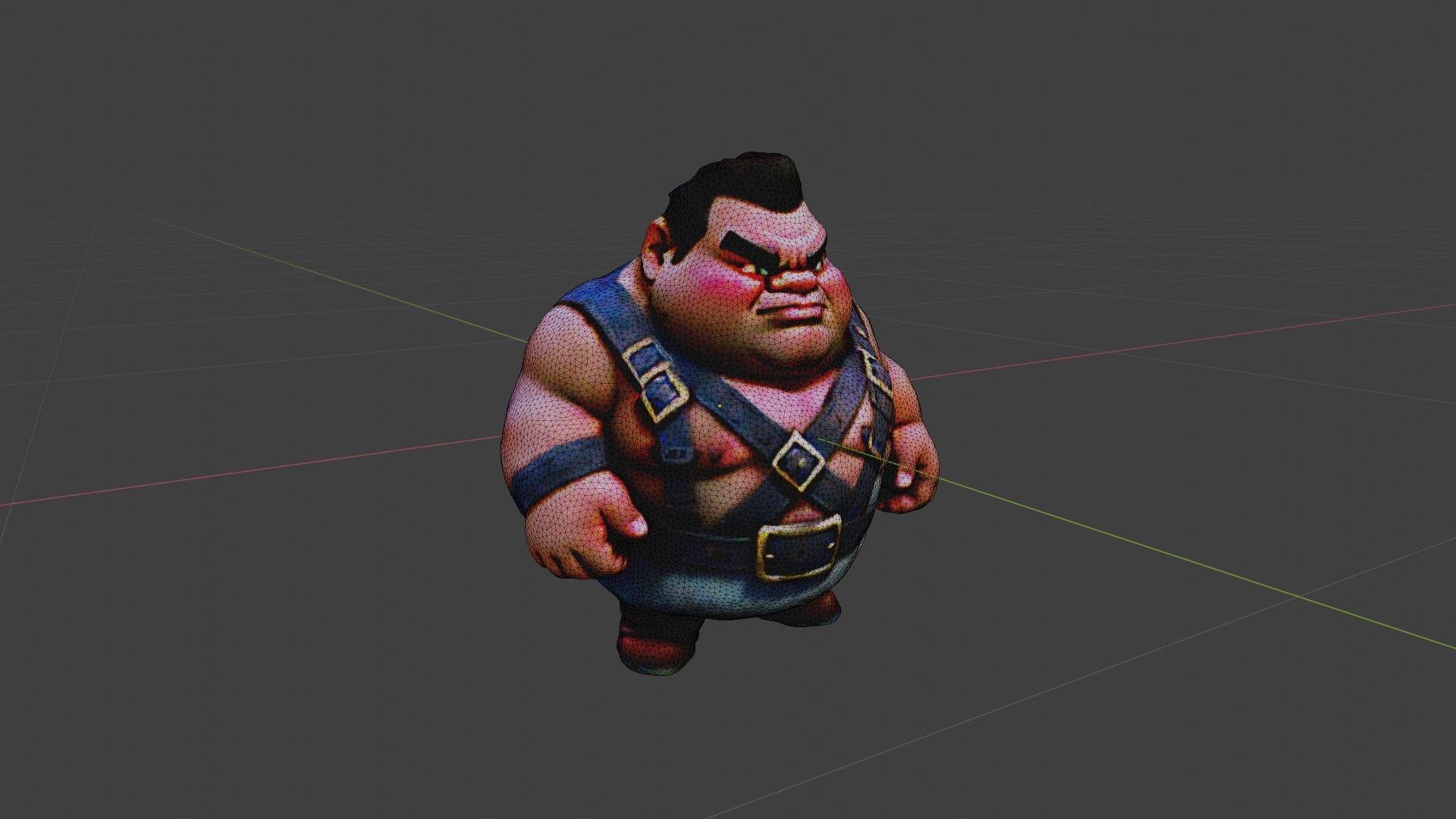 Boy Cartoon Japanese Low-poly 3D model_7