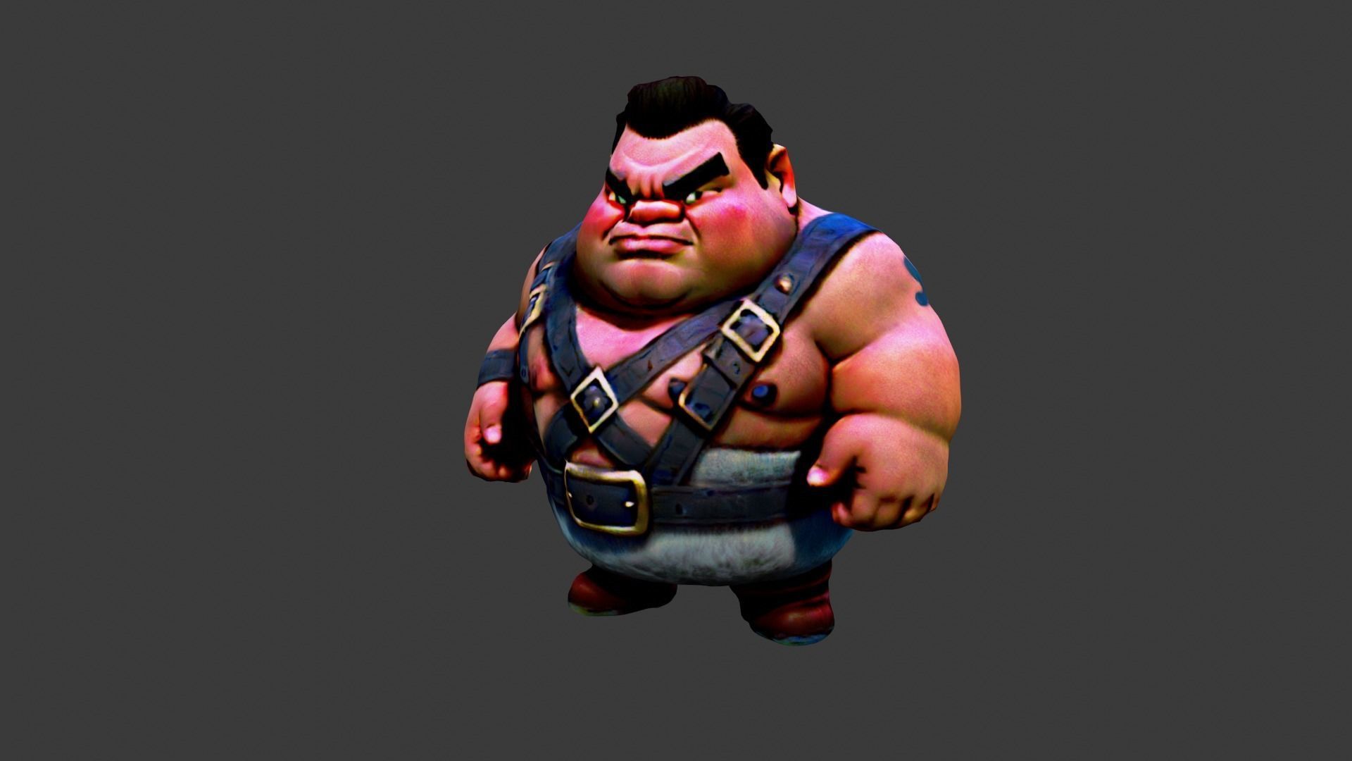 Boy Cartoon Japanese Low-poly 3D model_3