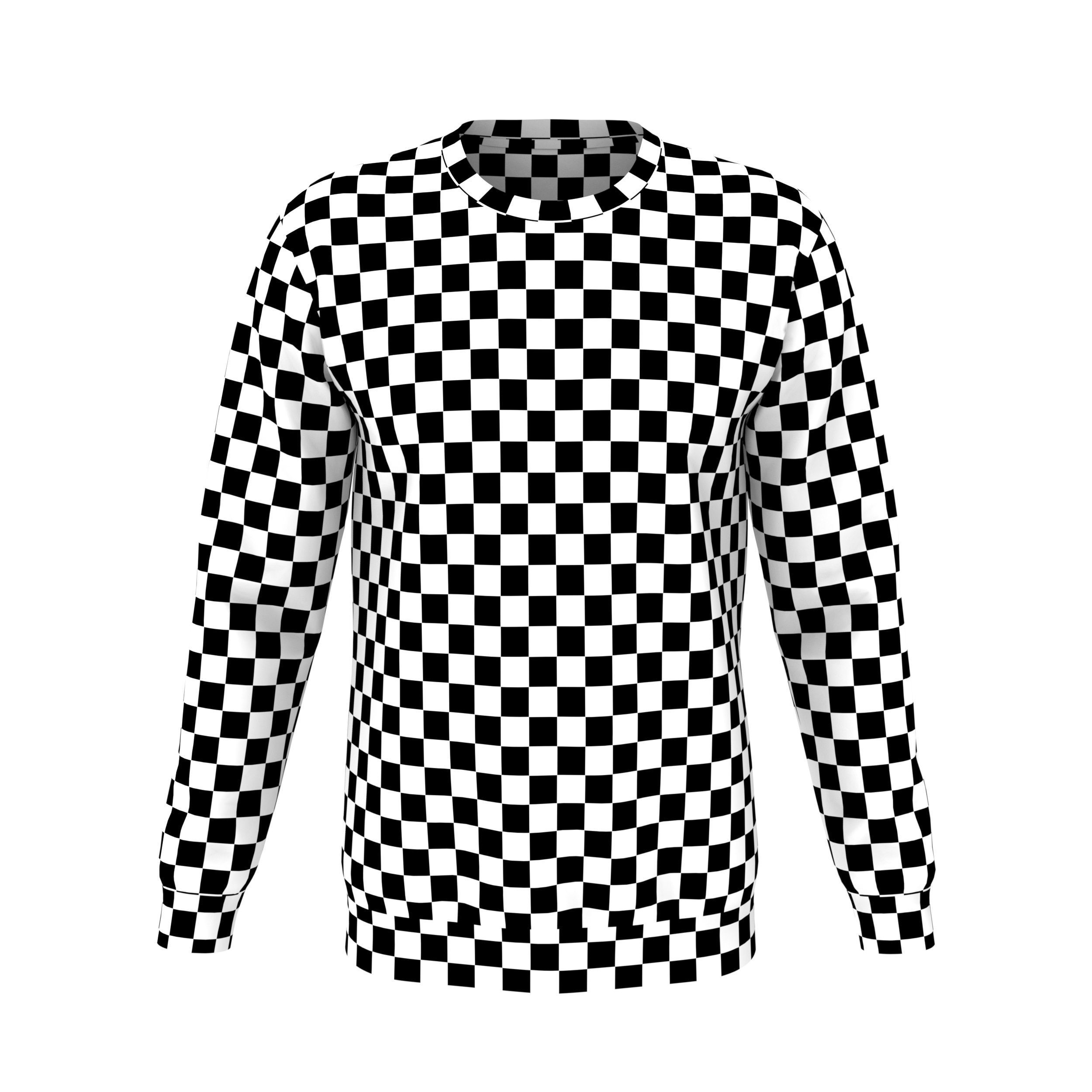 Men Regular Fit Fashion Sweatshirt Low-poly 3D model_7