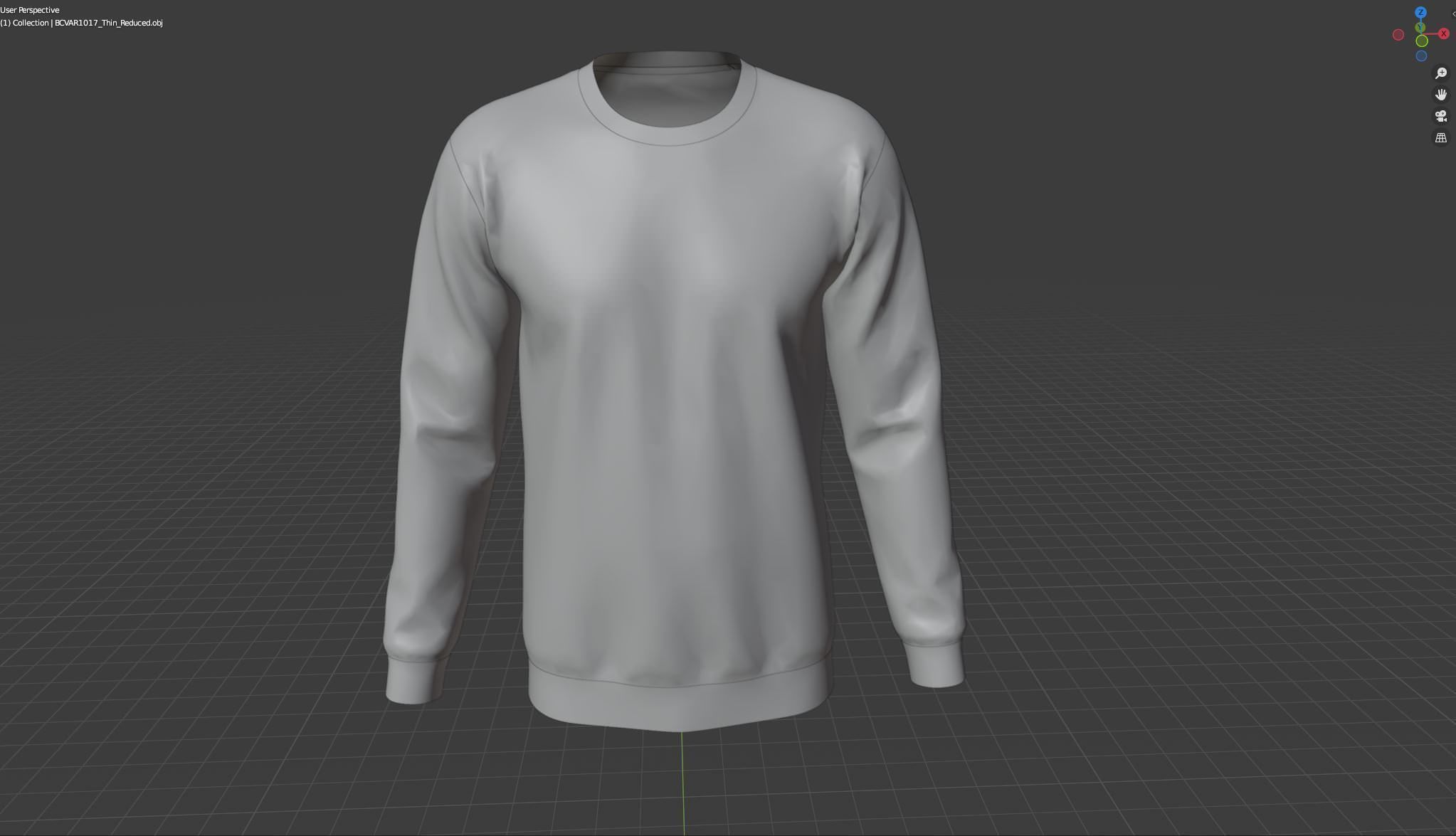 Men Regular Fit Fashion Sweatshirt Low-poly 3D model_6