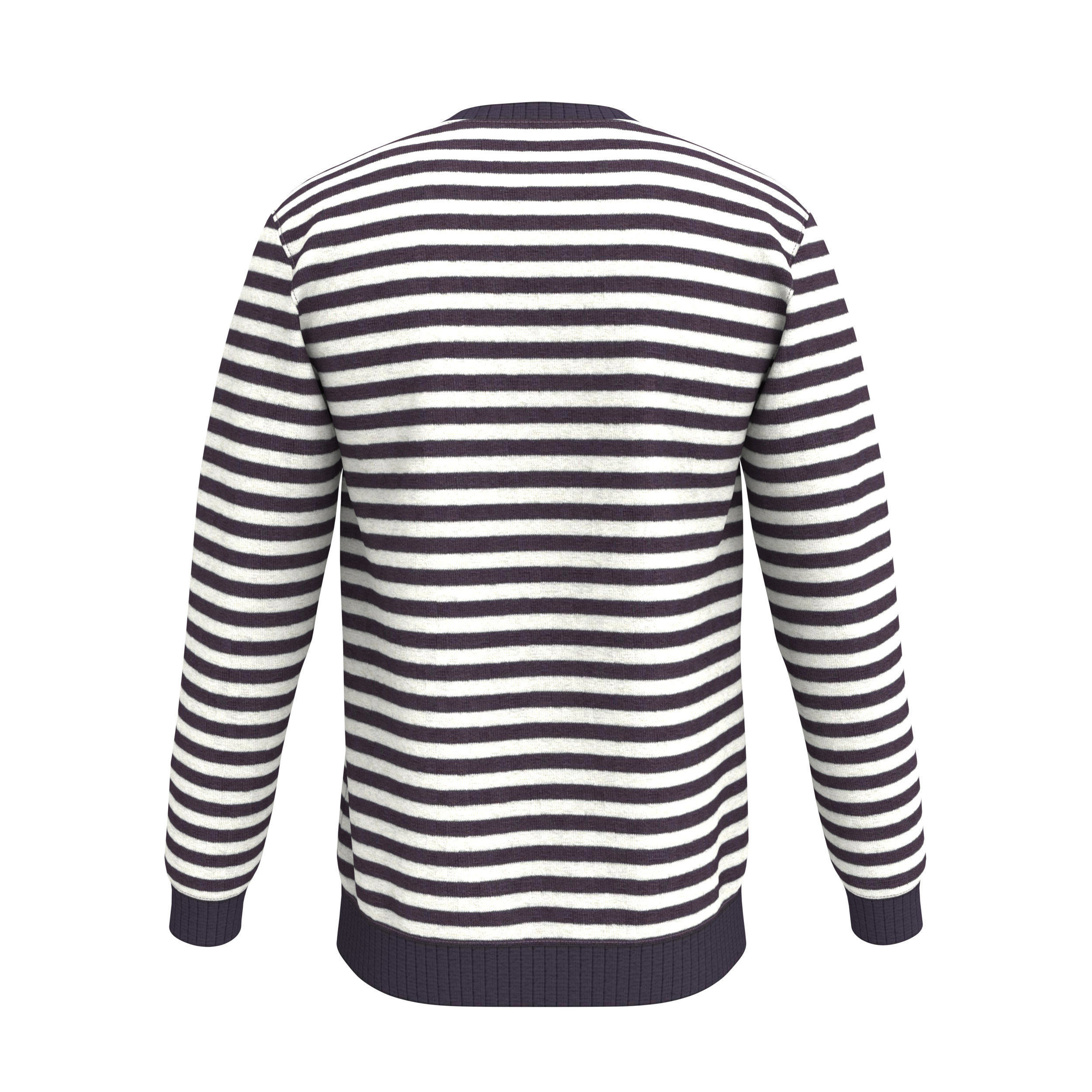 Men Regular Fit Fashion Sweatshirt Low-poly 3D model_4