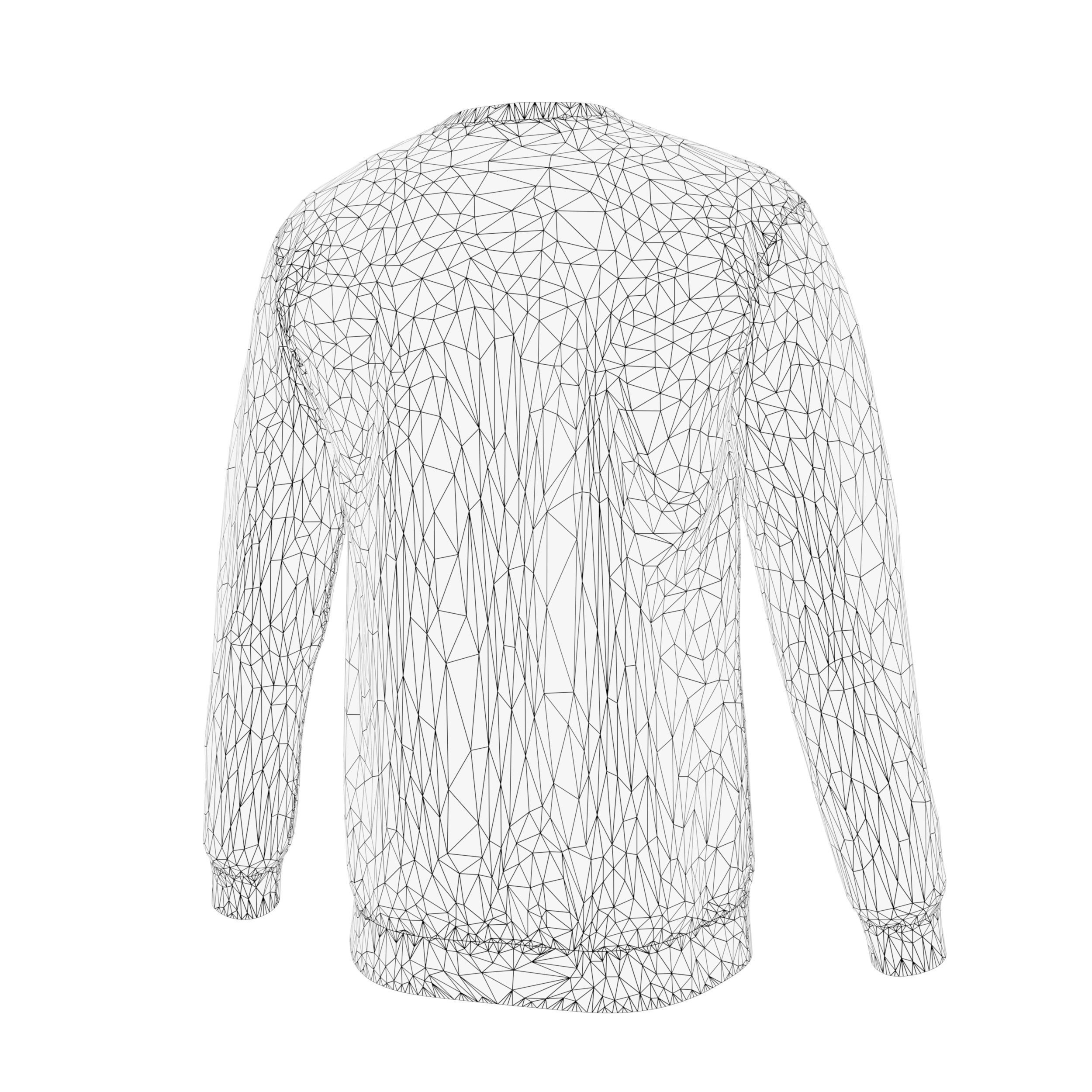 Men Regular Fit Fashion Sweatshirt Low-poly 3D model_14