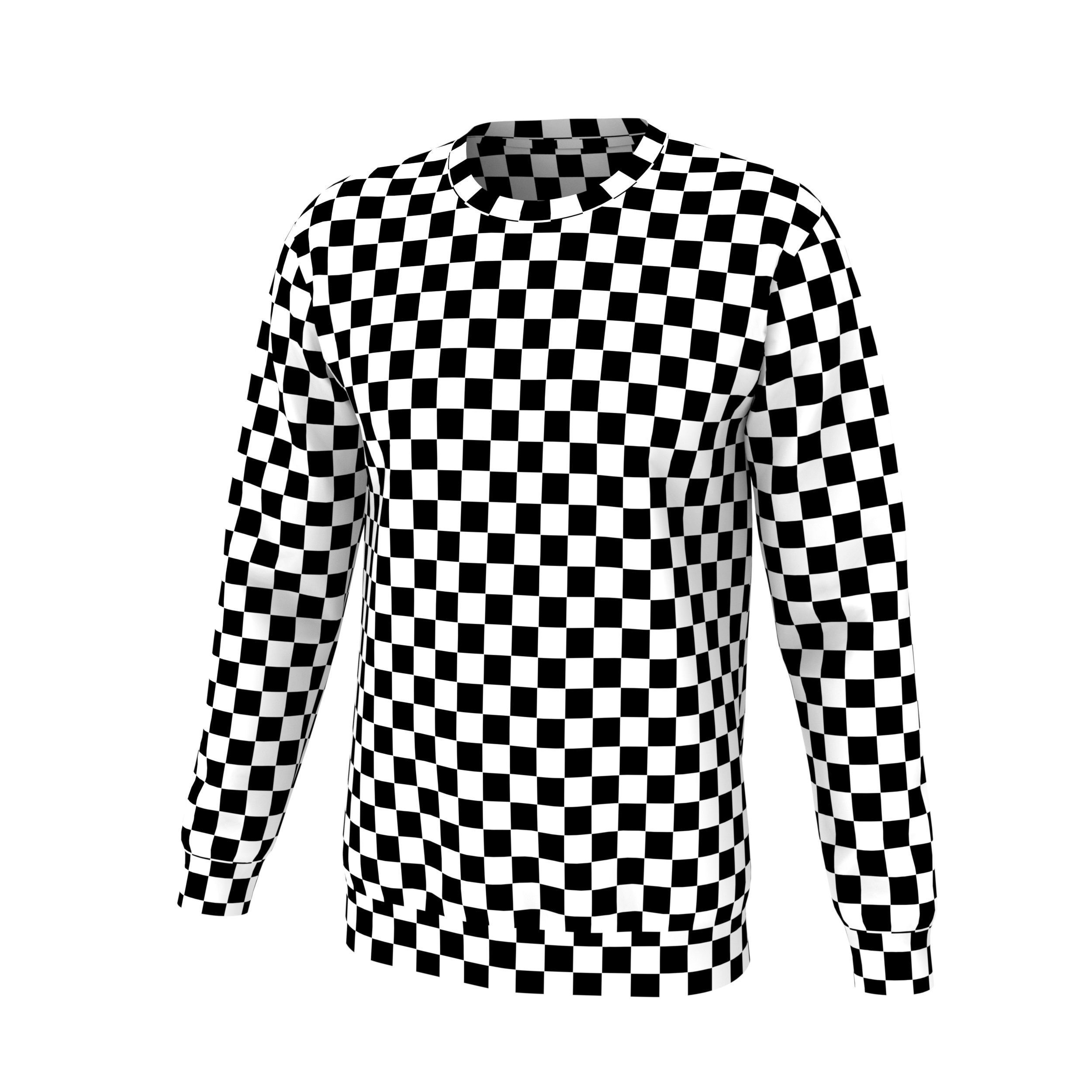 Men Regular Fit Fashion Sweatshirt Low-poly 3D model_8