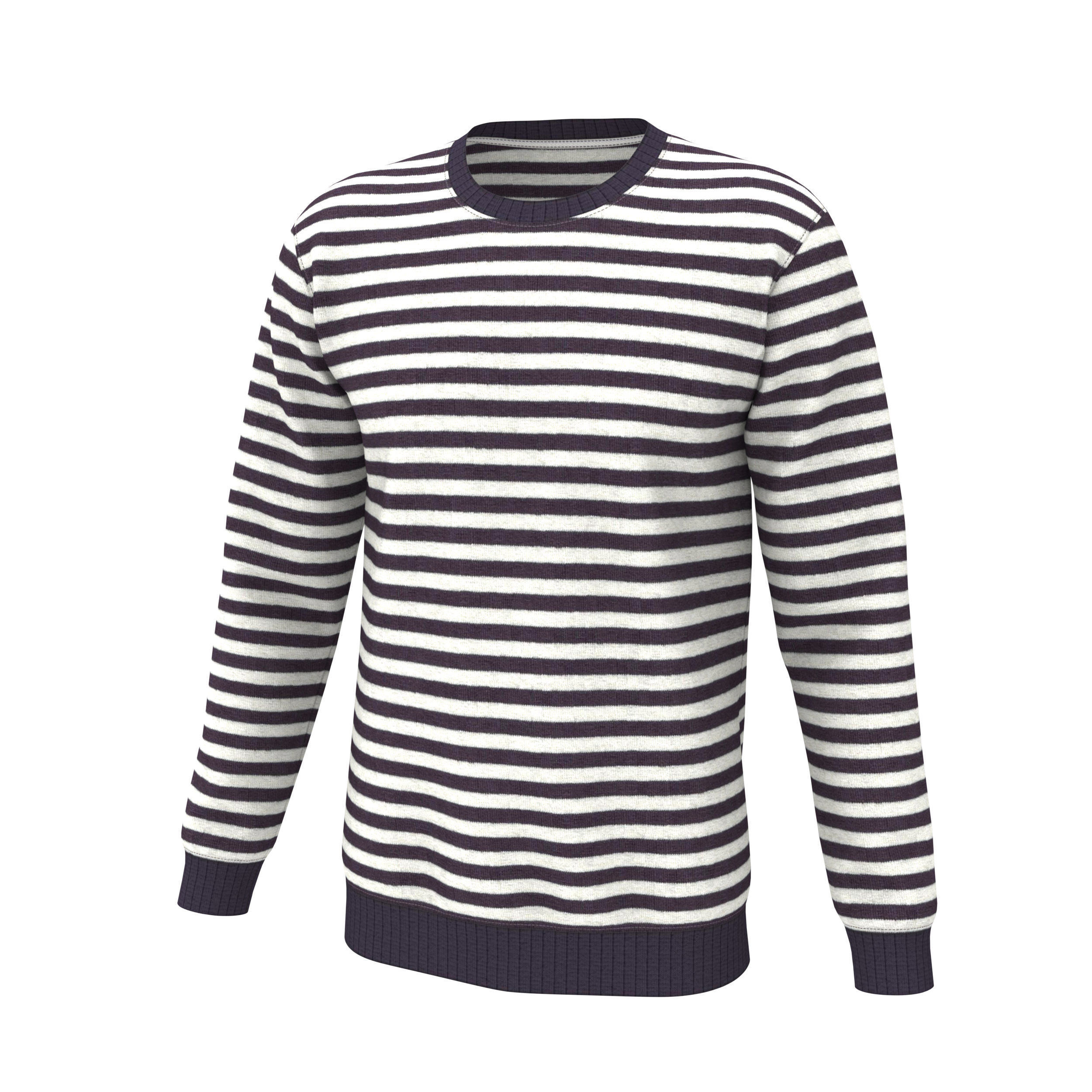 Men Regular Fit Fashion Sweatshirt Low-poly 3D model_2