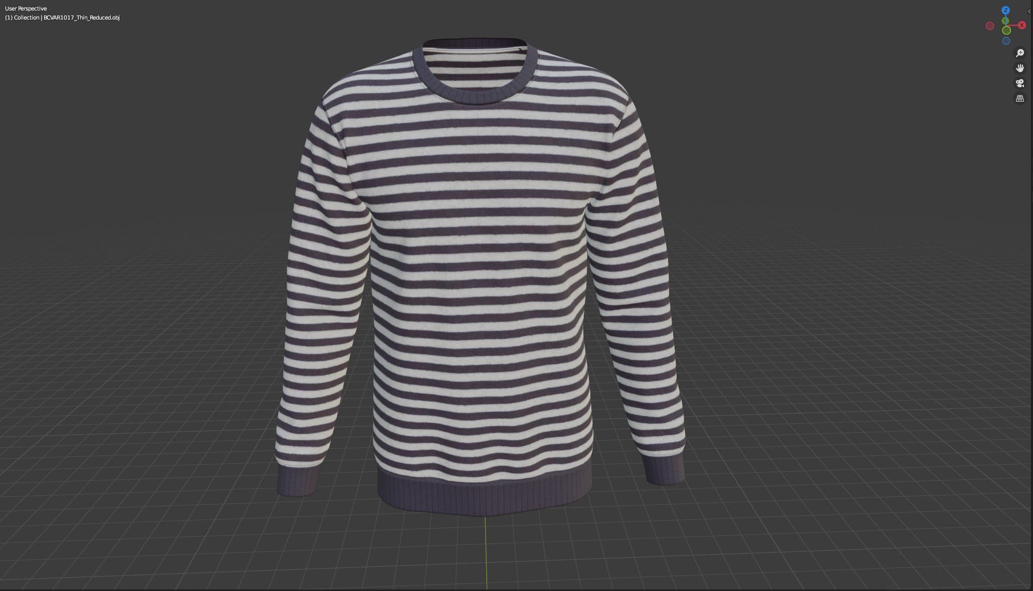 Men Regular Fit Fashion Sweatshirt Low-poly 3D model_5