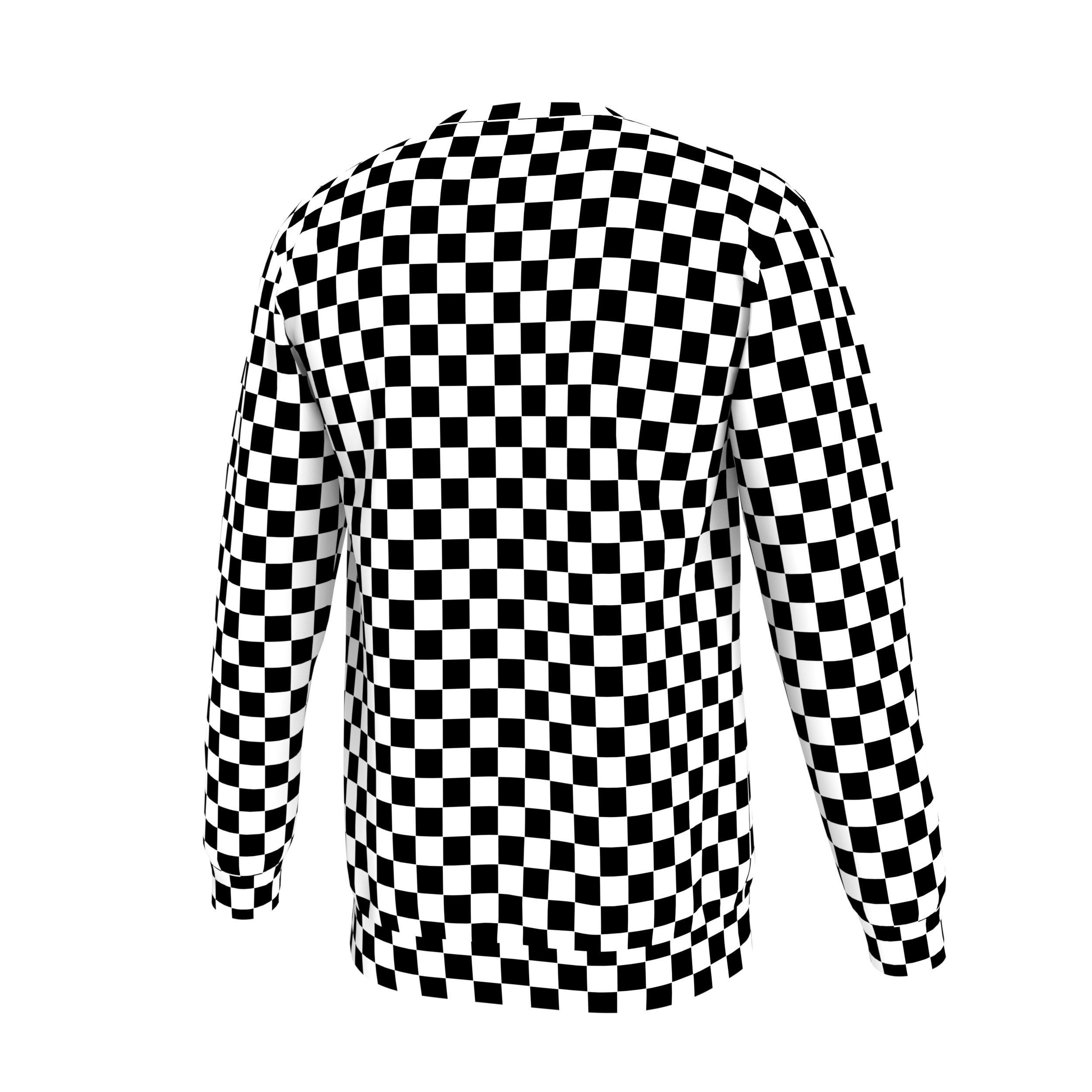 Men Regular Fit Fashion Sweatshirt Low-poly 3D model_10