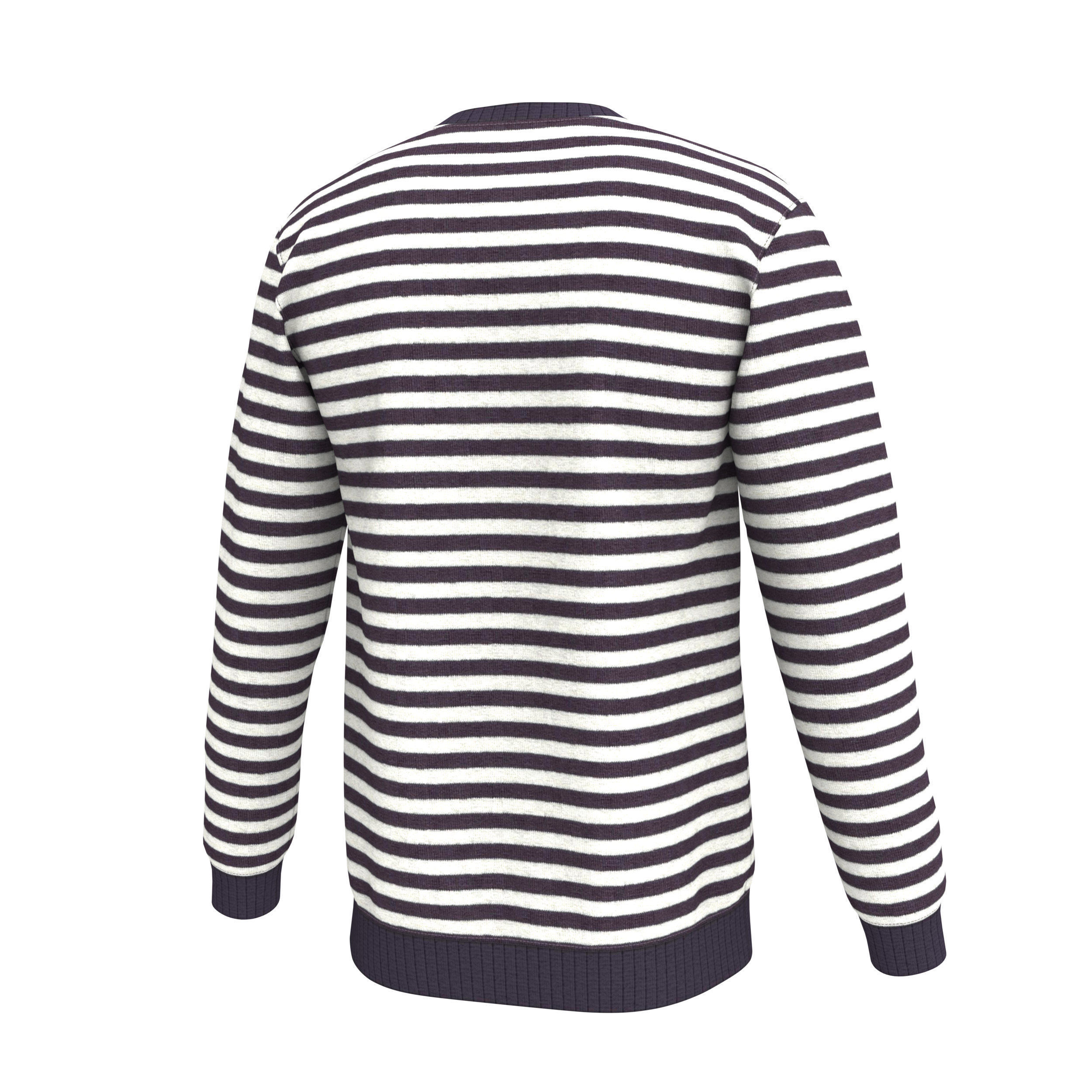 Men Regular Fit Fashion Sweatshirt Low-poly 3D model_3