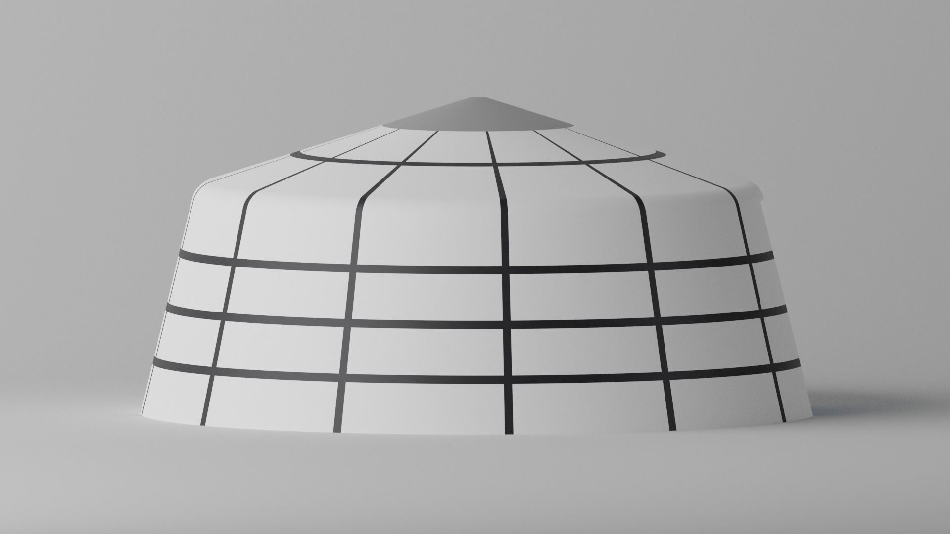 Cartoon Mongolian Yurt 2 3D model_5