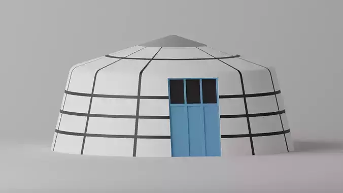 Cartoon Mongolian Yurt 2