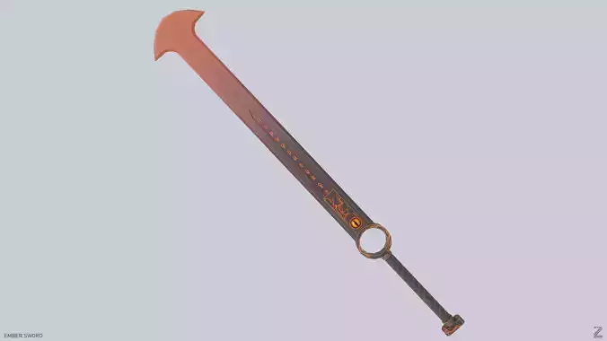 Ember sword Low-poly 3D model