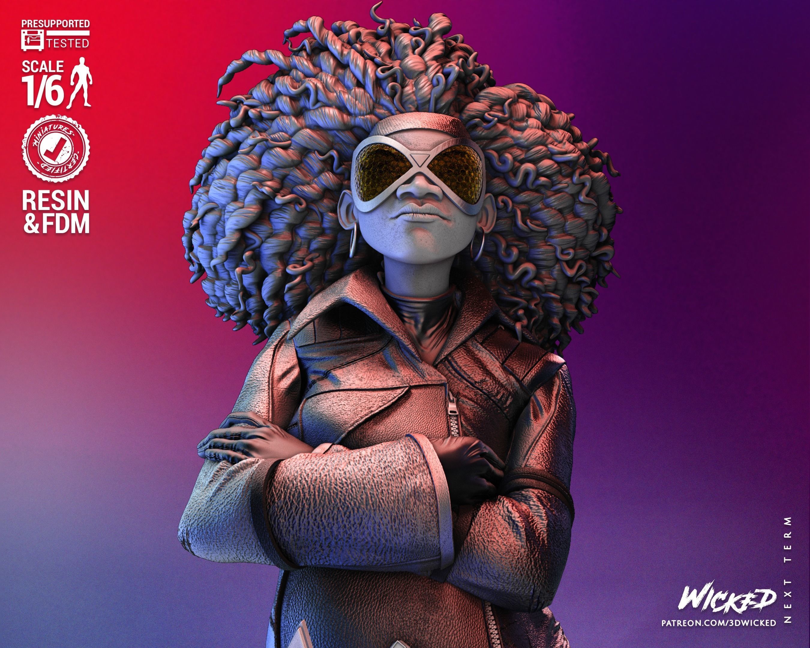 Spider Woman Spider Verse Bust Tested for 3D printing 3D print model_18