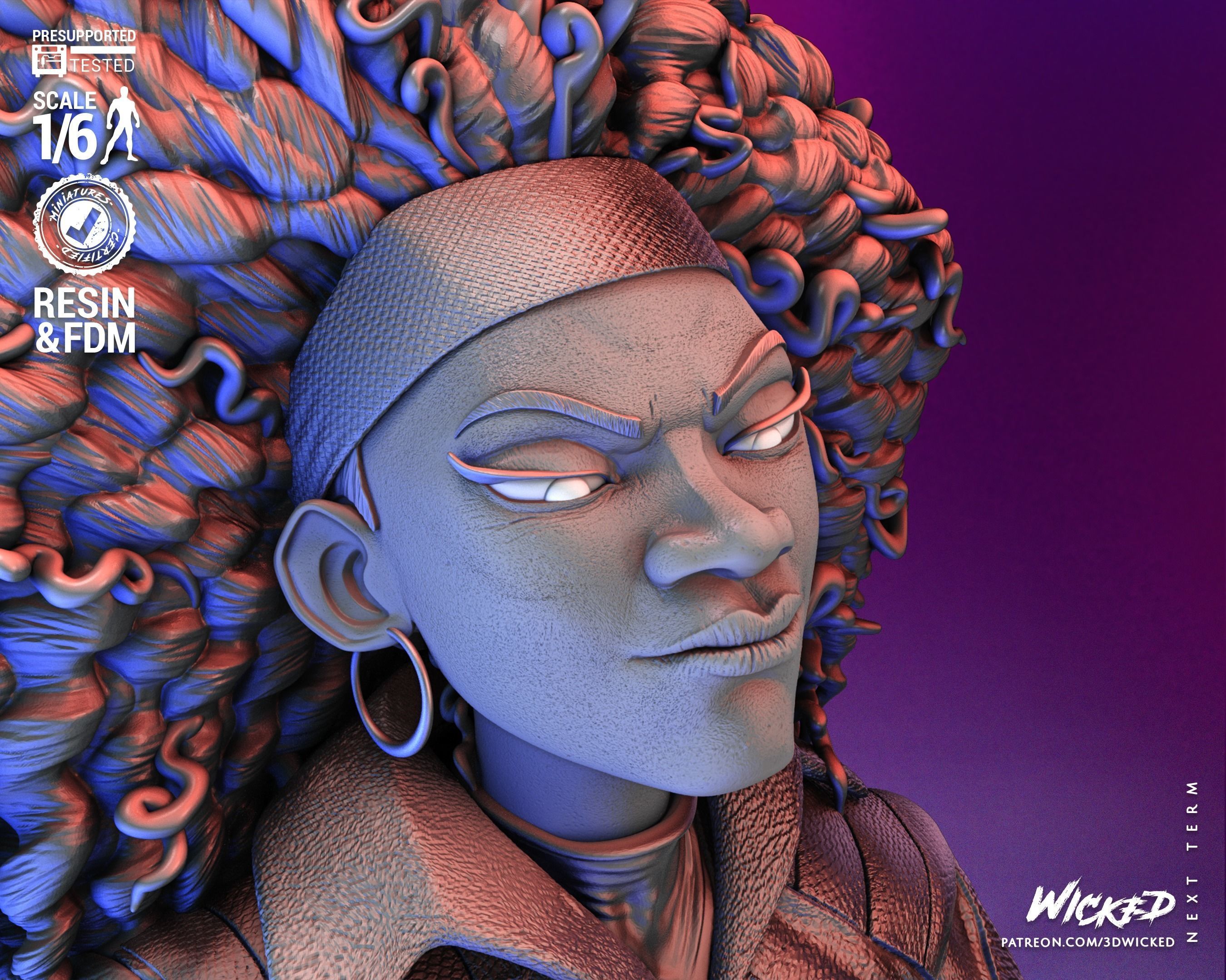 Spider Woman Spider Verse Bust Tested for 3D printing 3D print model_13