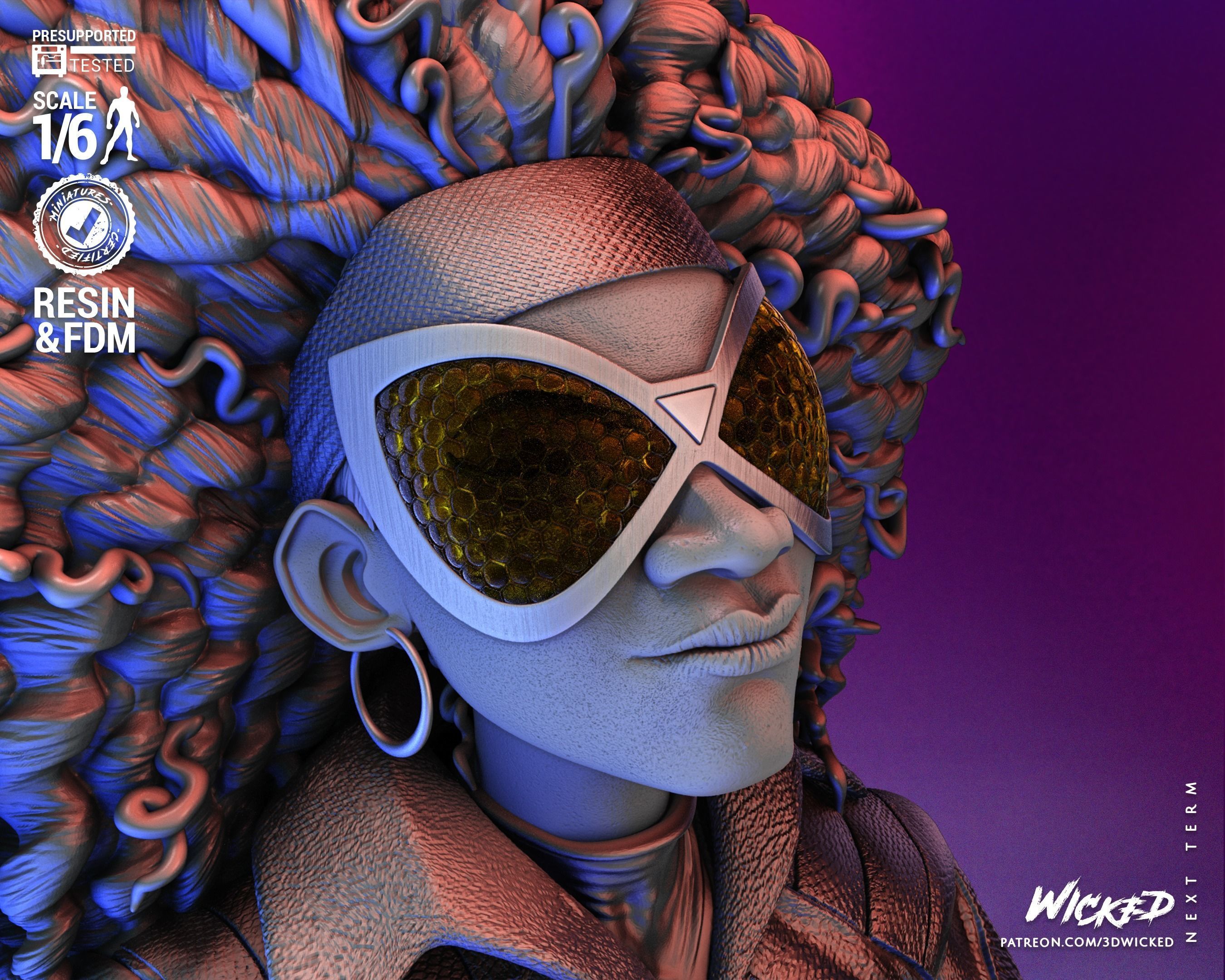 Spider Woman Spider Verse Bust Tested for 3D printing 3D print model_8