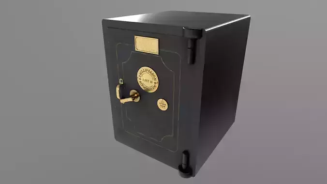 Old Safe Low-poly 3D model