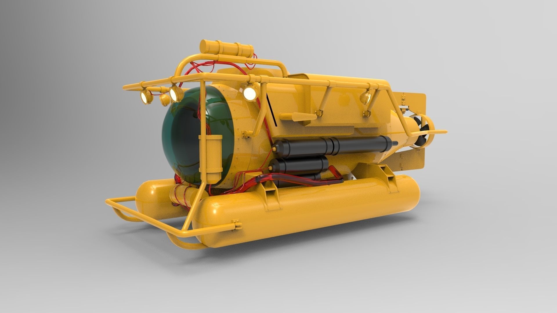 Submersible Underwater Vehicle 3D model_2